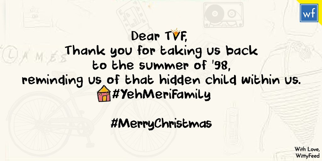 This #Christmas we decided to spread some joy and love, and so we have a jolly message for @TheViralFever. #FromWittyFeedWithLove #MerryChristmas #WittyFeed https://t.co/9Pogc4yo1x