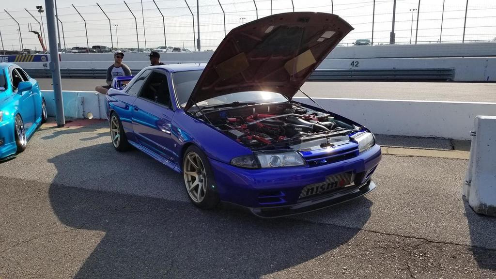 #Cars Saw this a while ago at the FD race in Madison. Bone stock r32 nismo. Bayside blue. Had missouri plates on the back probably somewhere in st.louis for anyone wanting to try and spot it