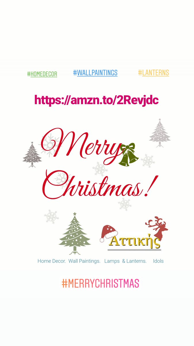 #MerryChristmas to you all!

Plan your new year #homedecor with Attica #lamps #lanterns #wallpaintings #decorativeframes

amzn.to/2Revjdc