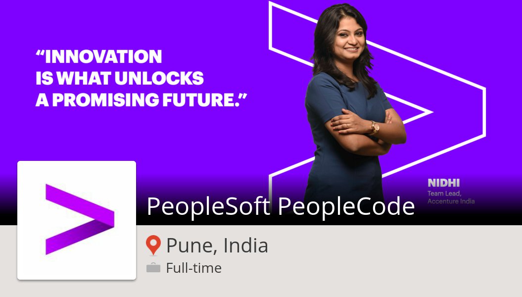 Herautindia's tweet image. #Accenture is looking for a #PeopleSoft #PeopleCode, apply now! (#PuneIndia) #job workfor.us/accentureindia…