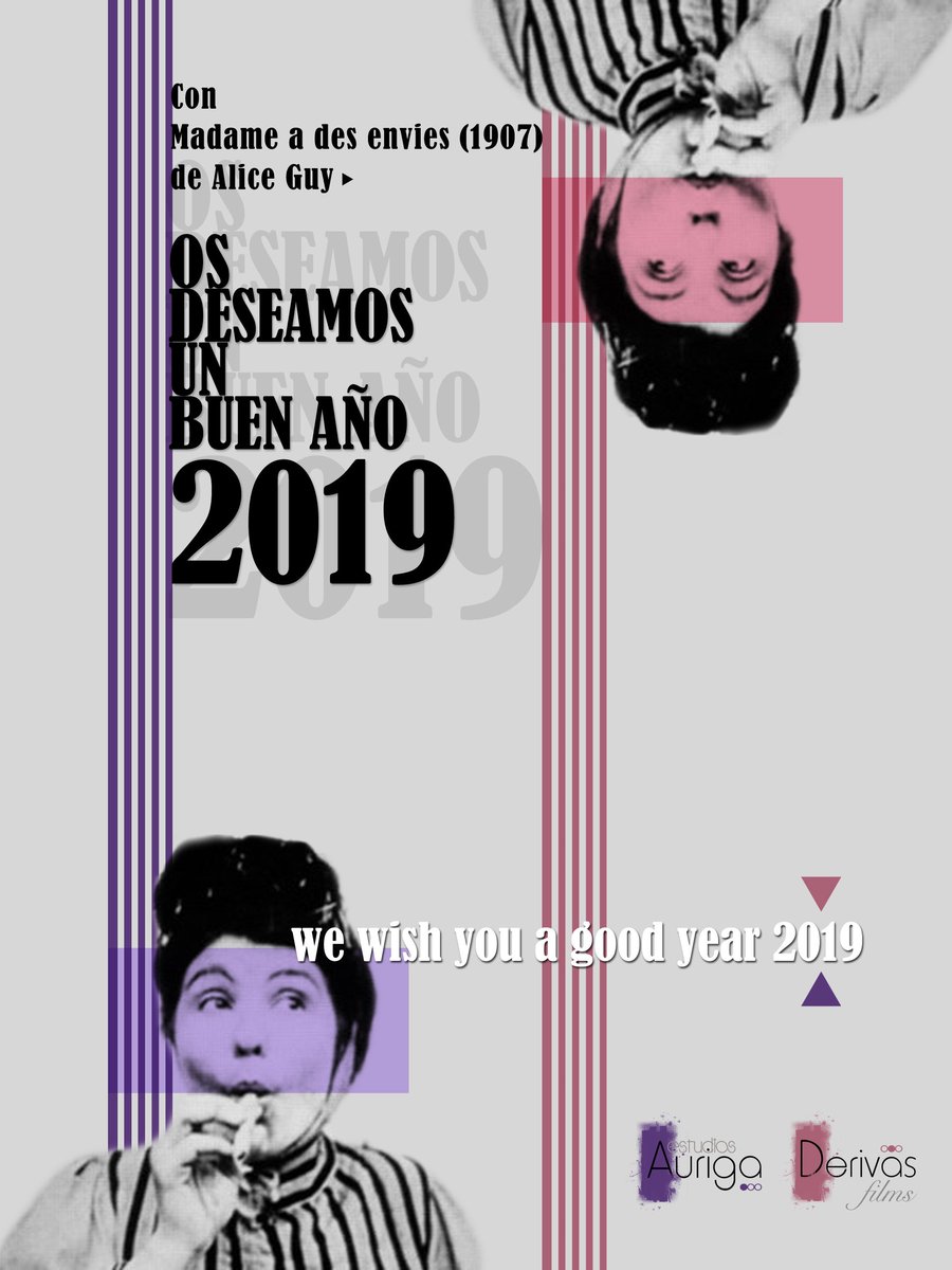 🎥 Con Madame a des envies (1907) de Alice Guy os deseamos un buen año 2019. 
Gracias a <a href="/virginia_rivas/">Virginia Rivas</a> por encargarse un año más de nuestra felicitación navideña.
¡¡¡Nos encanta!!! 🔝💜
<a href="/derivasfilms/">Derivas Films</a> #AliceGuy #mujer #cineasta #feliznavidad #cine #extremadura #virginiarivas