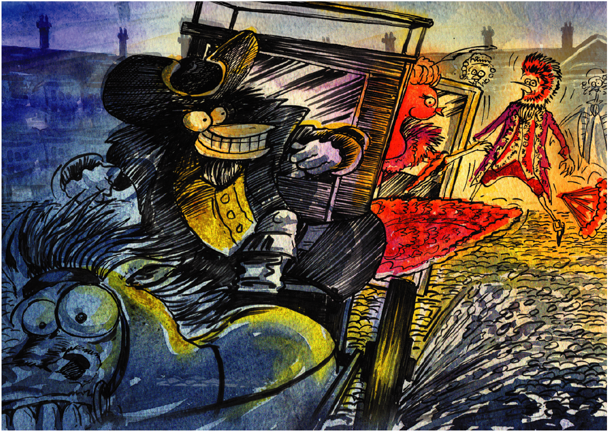 ruffs1904's tweet photo. Rufus' festive antics continue in this year's Ruffs Christmas Card, designed by @RudziakArt

No sooner had Lady Robyn boarded the carriage when the driver gee'd up the horses and took off. Was Lady Robyn being kidnapped? Rufus was aghast and momentarily stood there in disbelief. https://t.co/y1A984bw0L