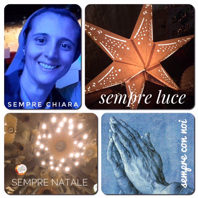 Las almas grandes a veces son llamadas al encuentro con Dios en días señalados. Así lo ha querido Dios para nuestra querida Chiara a la que ha venido a buscar en Navidad.