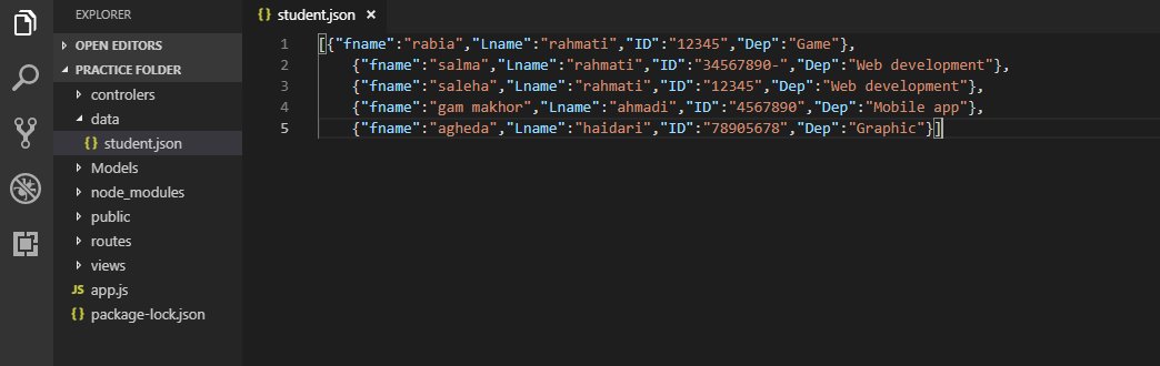 Saleha_Rahmati's tweet photo. being pleased to complete the homework which is about: how to insert information and save them in a file with JSON extension.
@CodeToInspire 
#AfghanGirlsCode
@f_forough 
@nahidahmadi760 
#nodeJs https://t.co/npHc5HckZv