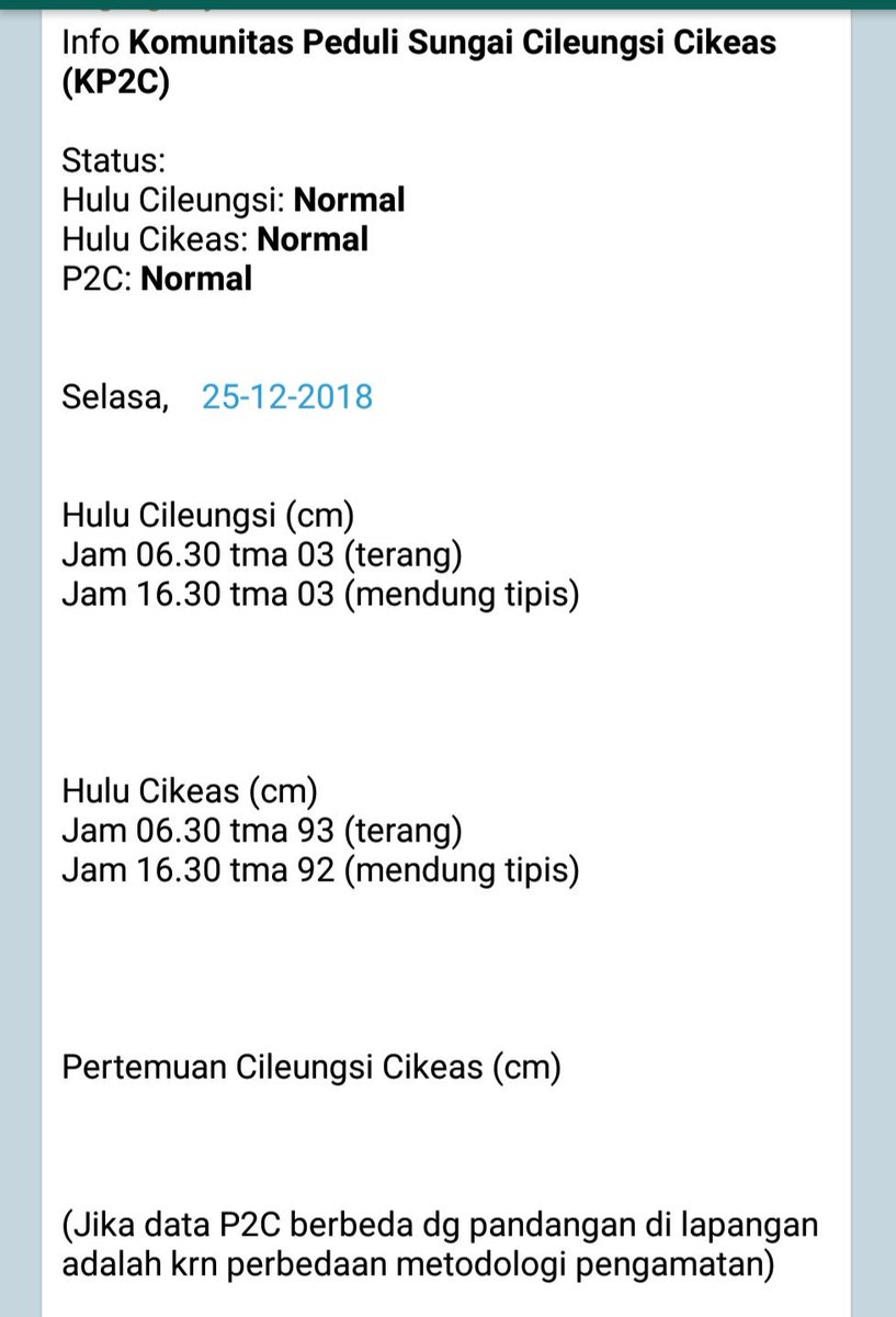 Kp2c On Twitter Infokp2c Tma Selasa Sore Normal Dan Cuaca