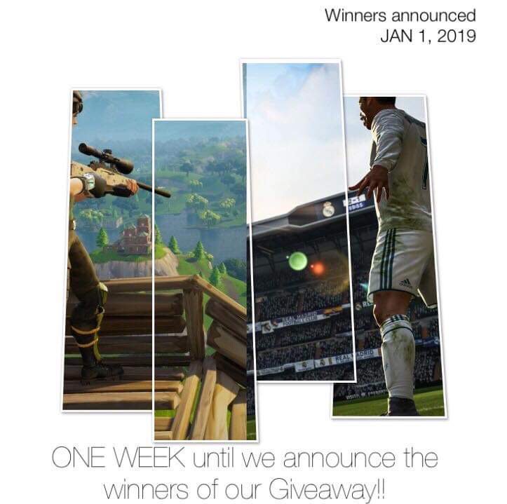 Plexo_Gaming's tweet photo. 7 DAYS LEFT UNTIL WE ANNOUNCE OUR WINNERS!! Hurry and visit the link for a chance to win! https://t.co/6rFGbPo3ob . 
Don't forget to retweet and follow for more!! #giveaway #merrychristmas #FIFA #Fortnite https://t.co/plxga6b7qv
