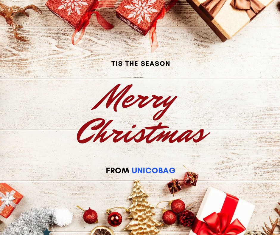 Unicobag's tweet image. From the team at #Unicobag, we wish you a very Merry Christmas! Have safe and happy travels this holiday season.

#merrychristmas #seasonsgreetings