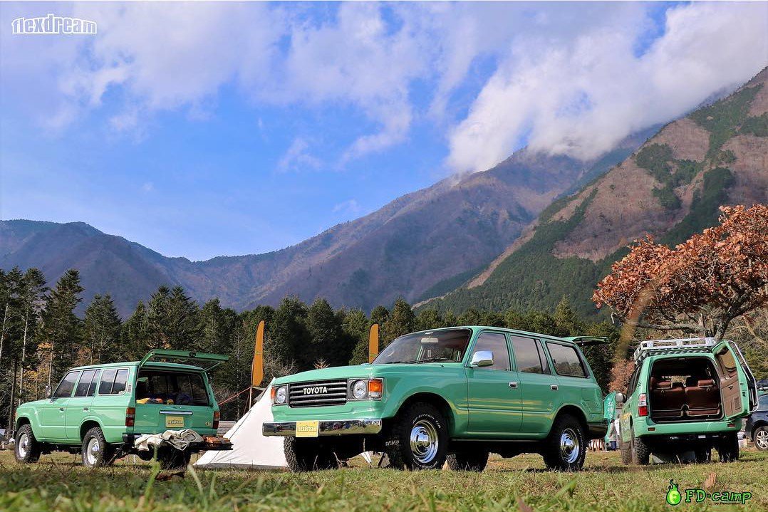 フレックス ドリーム No Twitter 本年度flexdreamのカスタムデモカーのイメージカラーとなった ビンテージグリーン 大自然 アウトドアシーンにはとってもよく似合います アウトドア オートキャンプ キャンプ が似合う車 ランクル ランドクルーザー