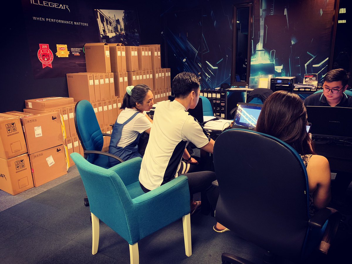 ILLEGEAR's tweet photo. Our post IT EXPO battle has begun. The ILLEGEAR team is working tirelessly to deliver all of the orders as soon as we can. #ILLEGEAR #WhenPerformanceMatters https://t.co/WID2ZnCvks