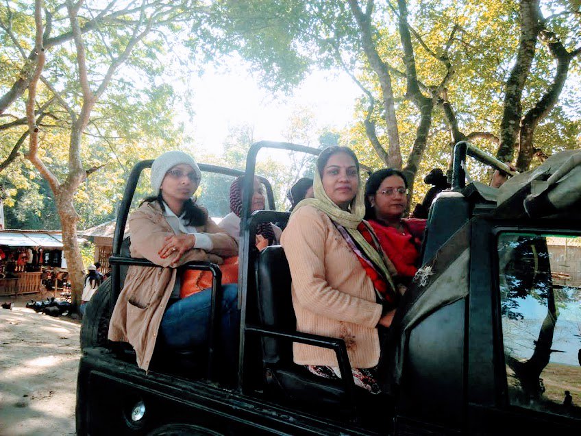 Members from Maharastra Group Enjoying Jeep Safari in Kaziranga, Kaziranga Tour Package