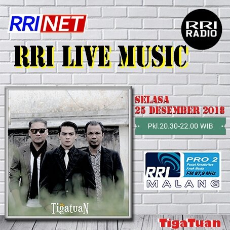 Malam Ini Jangan Lewatkan jam 20.30 - 22.00 wibBand Asli Malang akan tampil di <a href="/RRIPro2Malang/">Kabar Berita Malang Raya</a> <a href="/pro1_rrimalang/">PRO1RRIMALANG</a>
#RRILiveMusicMLG