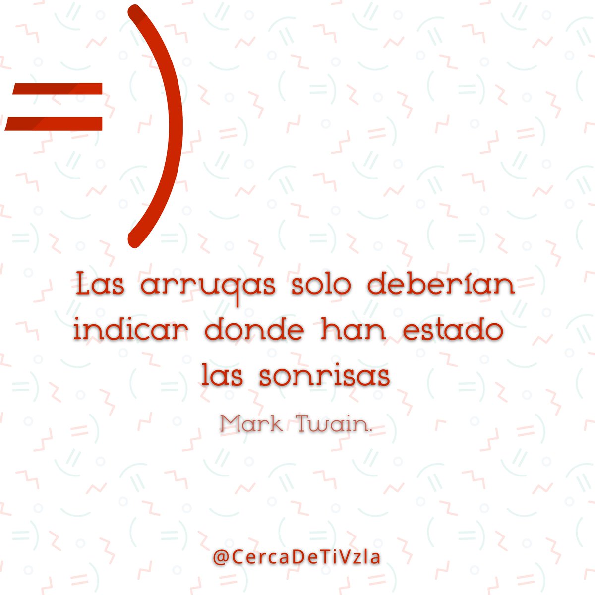 CercaDeTiVzla's tweet photo. 🙂🙃Una sonrisa es la forma más barata de cambiar nuestro aspecto... ¡sonríe más en esta Feliz Navidad! Que tus arrugas sean por causa de ellas y no por fruncir el ceño🤨
•
#CercaDeTi2018 #CercaDeTiVzla #SonríeDiosCreeEnTi =) https://t.co/OJmuak3b25