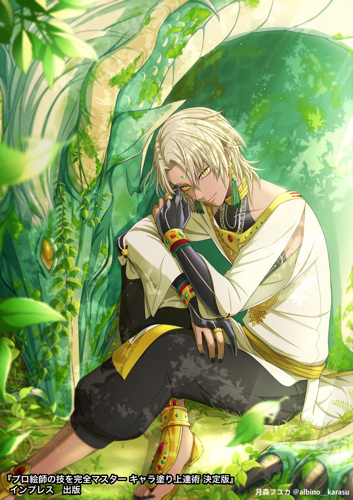 月森フユカ 告知 この度 インプレス様より発売される プロ絵師の技を完全マスター キャラ塗り上達術 決定版 Clip Studio Paint Pro Ex 対応 にメイキングを執筆させていただきました 龍と褐色青年です 現在予約受付中 よろしくお願いいたし