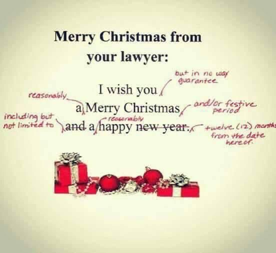 Merry Christmas from your lawyer...