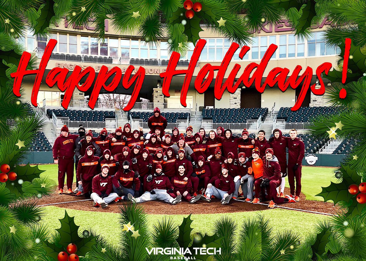 HokiesBaseball's tweet image. On the twelfth day of Hokies Baseball, we want to wish you a very Merry Christmas and Happy Holidays!