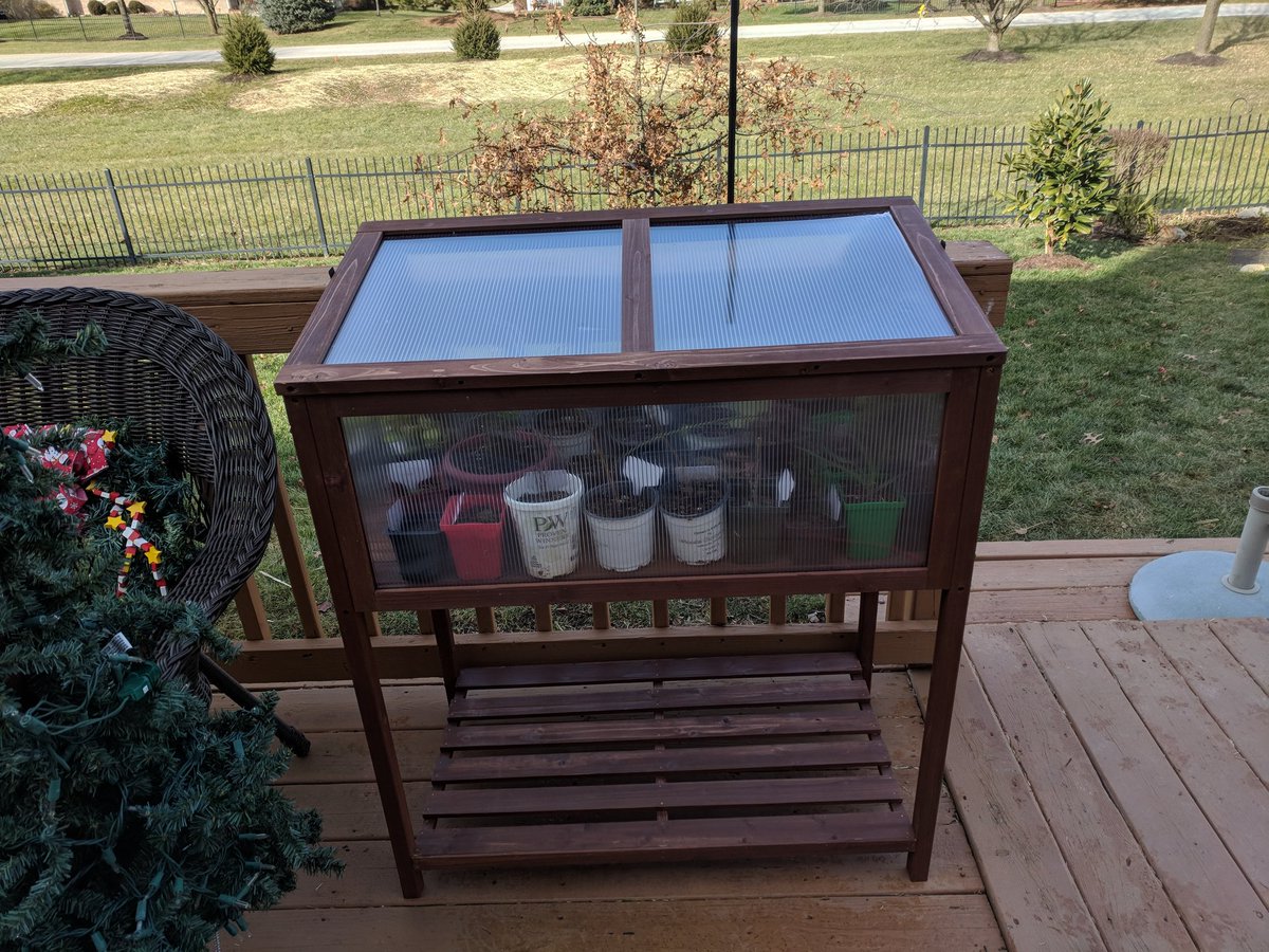 naturemccurdy's tweet image. Santa brought me a new cold frame (mini green house) to over winter my perennials, then start the growing season early with annuals in the spring. Merry Christmas! 

#gardening #coldframe #greenhouse #ChristmasPresent #Christmas #Christmas2018 #ChristmasGift #Plants #nature
