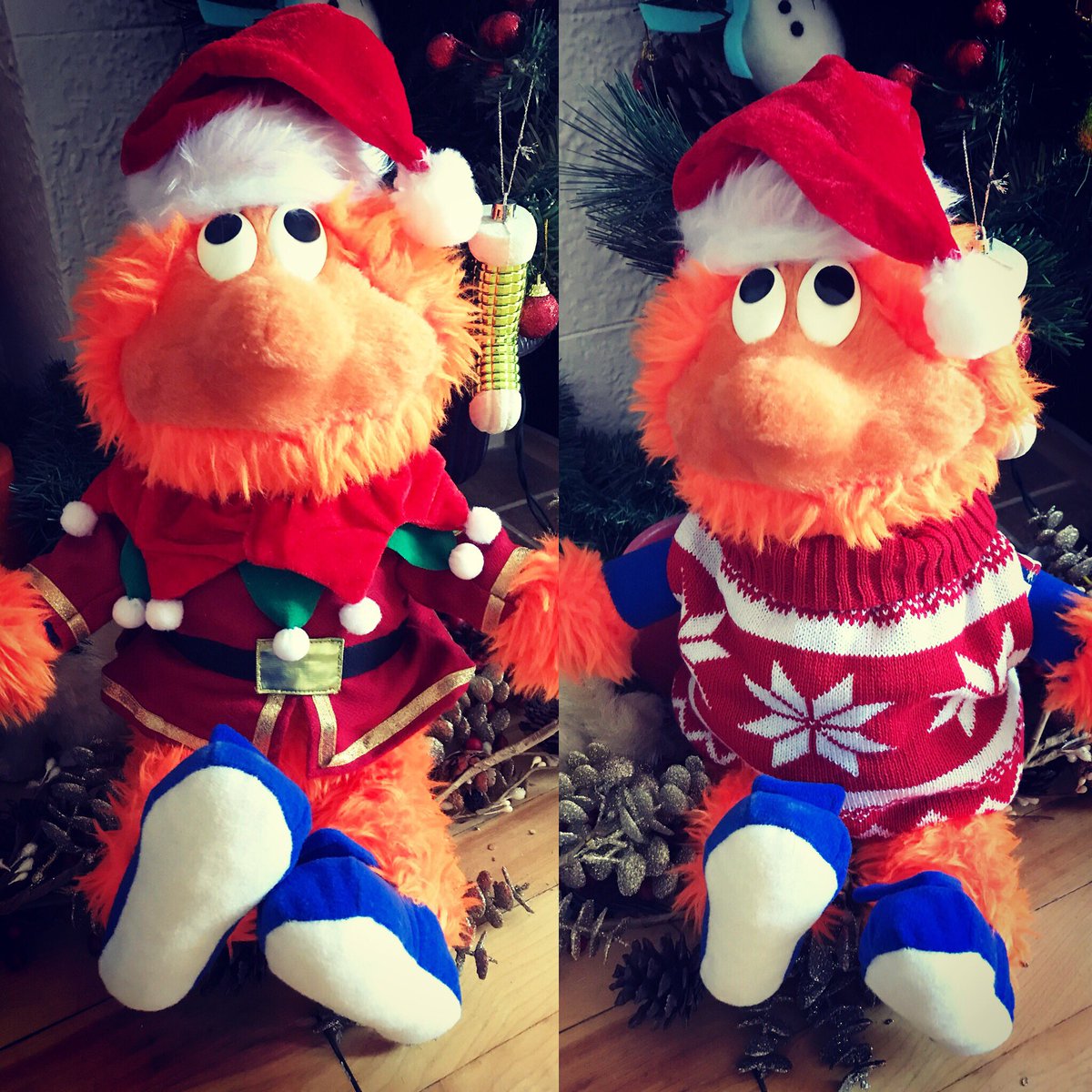 MissTellier's tweet photo. Ho ho ho! Youppi Christmas! ❤️⚾️🏒#expos #habs #montreal #youppi #Bringthembackplease https://t.co/gEsBQz7Xfh