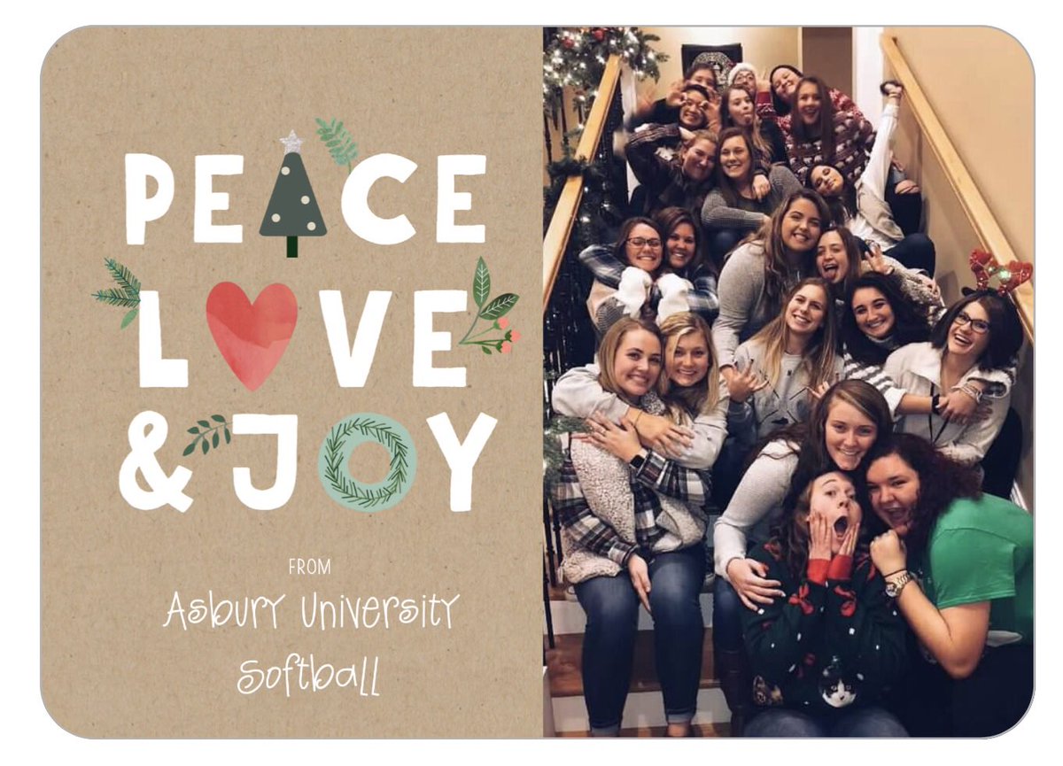 a BIG Merry Christmas from our Asbury Softball family to yours!!! wishing your family lots of blessings this holiday season!! ❄️🎅🏻🎄
