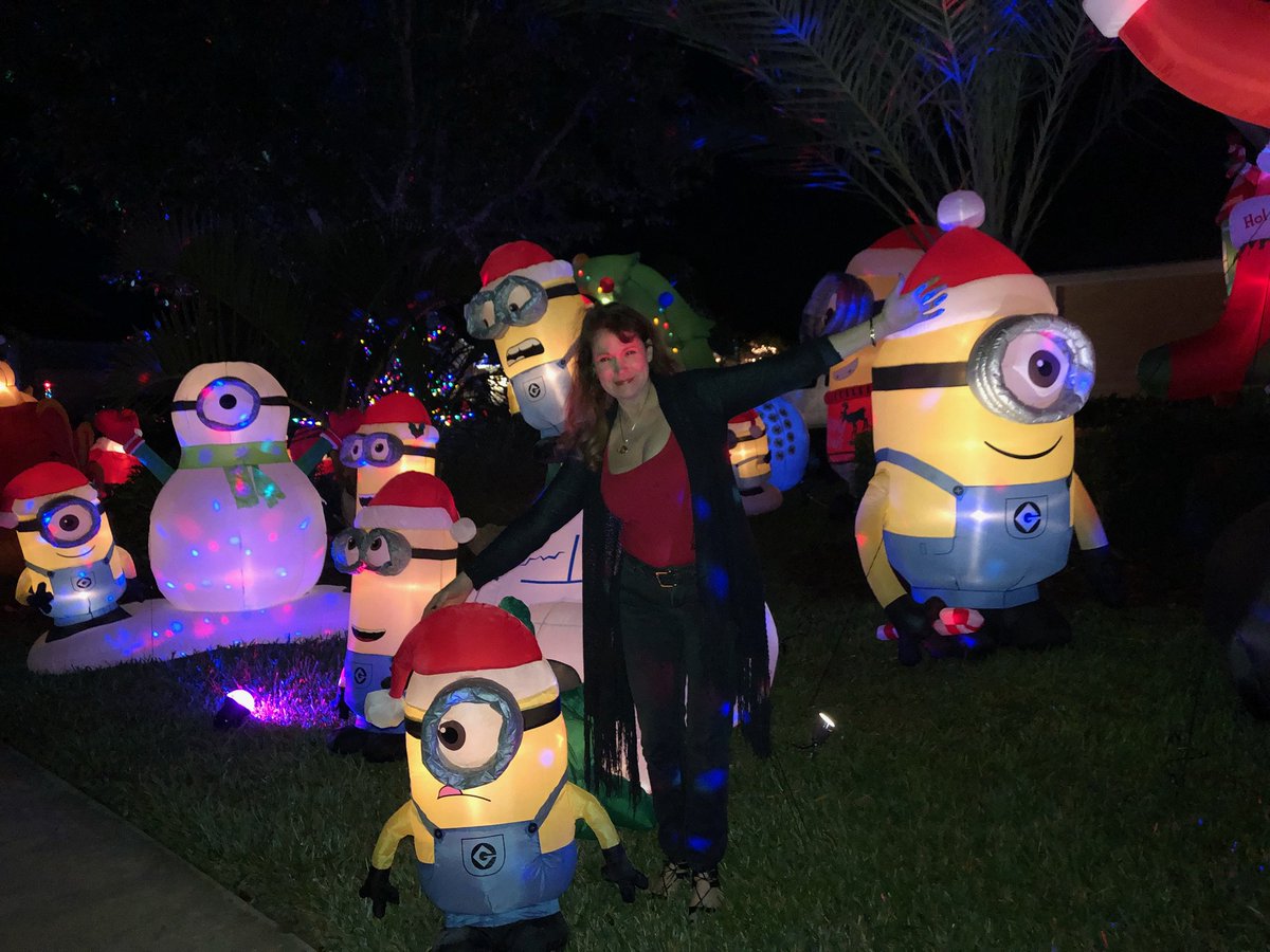 AskMissLora's tweet photo. It's Miss Lora's #birthday y'all so of course I'm dancing with #Minions!  Hope you're having a #MerryChristmas with lots of hugs from those you love! And #HappyBirthday to all my fellow #Christmas babies! https://t.co/z0csvNJRib