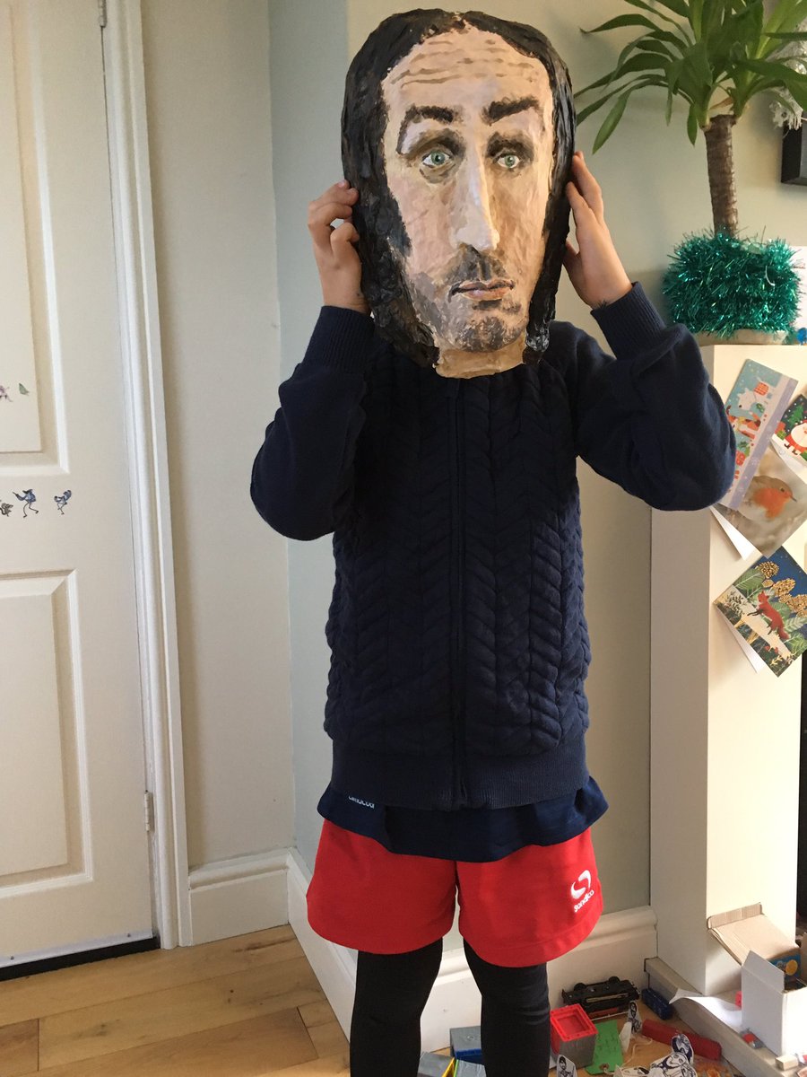 MapsofJoy's tweet photo. Papier-mâché created by grandma, painted by moi, made a unique Xmas gift for my 9 yr old. What do you think @realrossnoble  ?! https://t.co/n180E3Pm5V