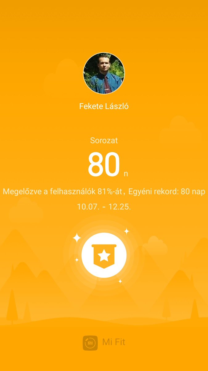 Mi Fit
Fitnesz adataim