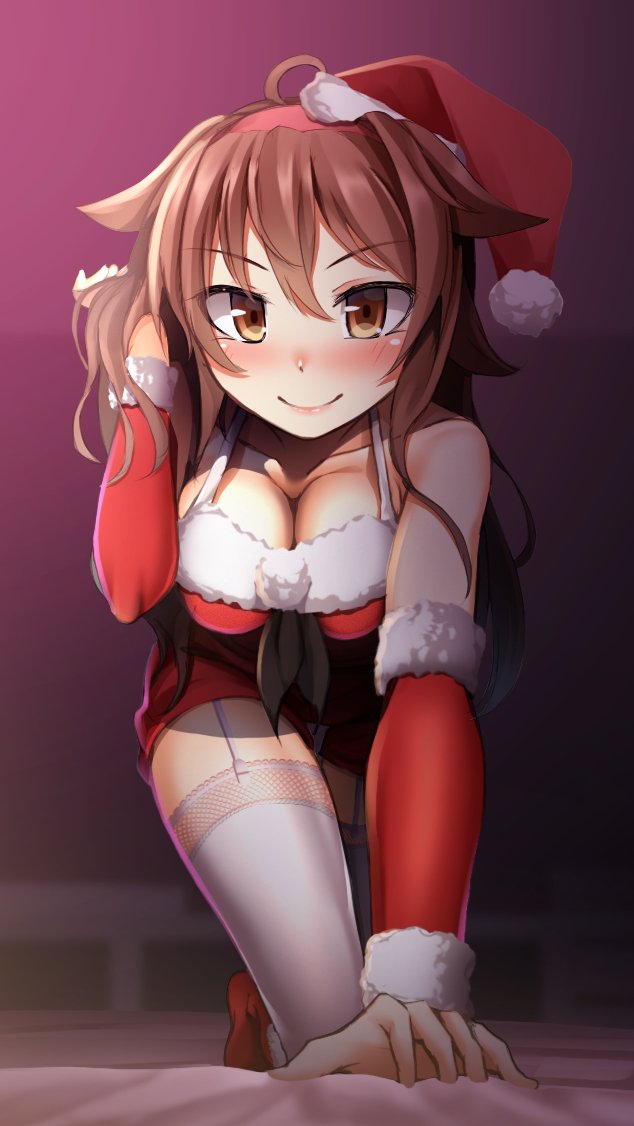 白露(艦これ) 「サンタ白露～ 」|ならしかあすかのイラスト