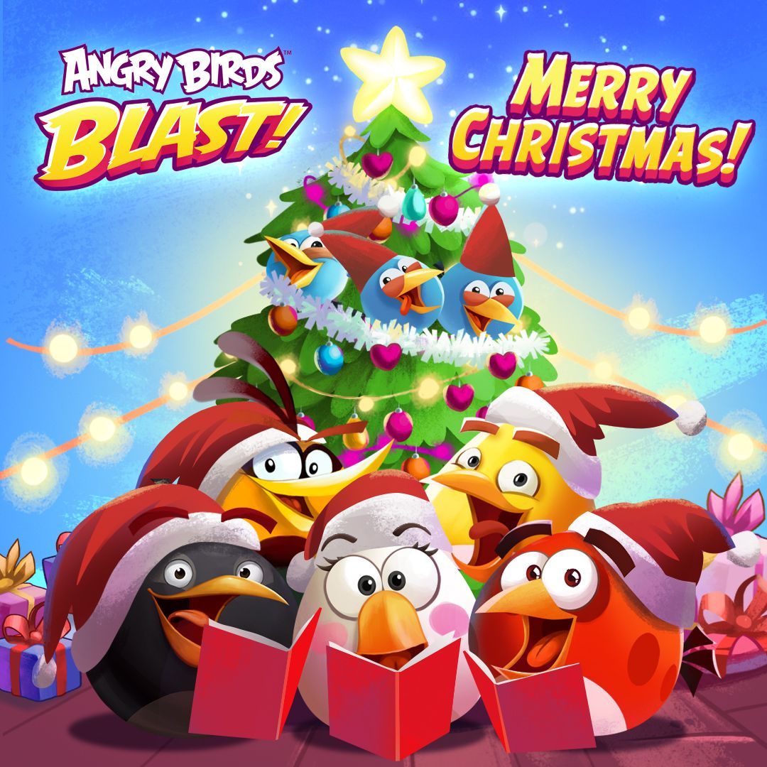 20 Christmas Greeting Angry Birds Santa cartes postales vacances 