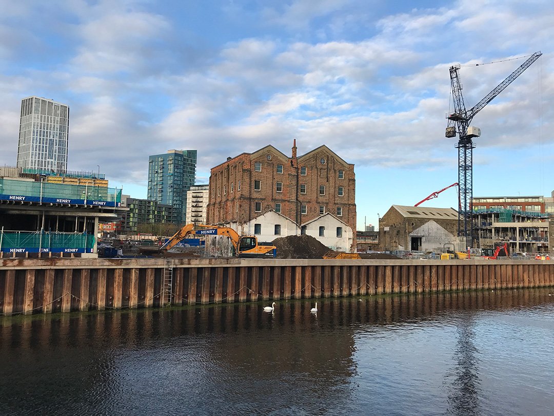 sugarhseisland's tweet photo. #TOP10   #beforeandafter #pics of #sugarhouseisland #2017 to #2018.
#HappyChristmas   
The Sugar   House, the island’s namesake. Its new #CLT annex, one of three, has recently   been added. 
#crosslaminatedtimber   
#riverside #creativequarter #heritage #danesyard https://t.co/BgWO0tk69v