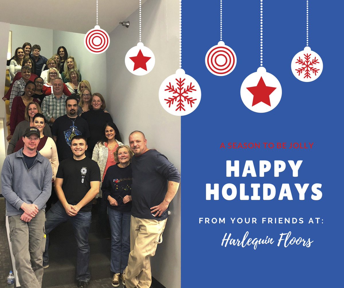 HarlequinDance's tweet photo. Happy Holidays from all of us at Harlequin Floors! 🎁🎄☃️

#happyholidays #discoverharlequin #tistheseason https://t.co/SpBaxZsera