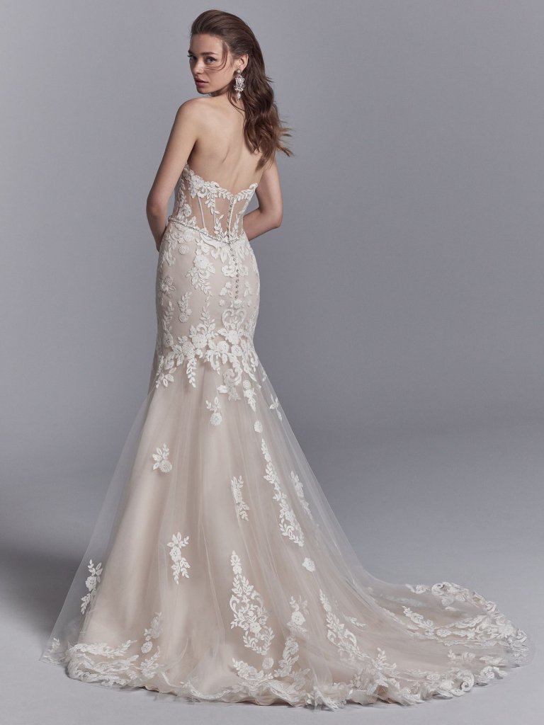 It is all about the details. We are in love with this Sottero&amp;Midgley beautifully beaded belt accented in Swarovski crystals, a strapless sweetheart neckline, and illusion scoop back with exposed boning accented in lace motifs. <a href="/maggiesottero/">Maggie Sottero Designs</a>