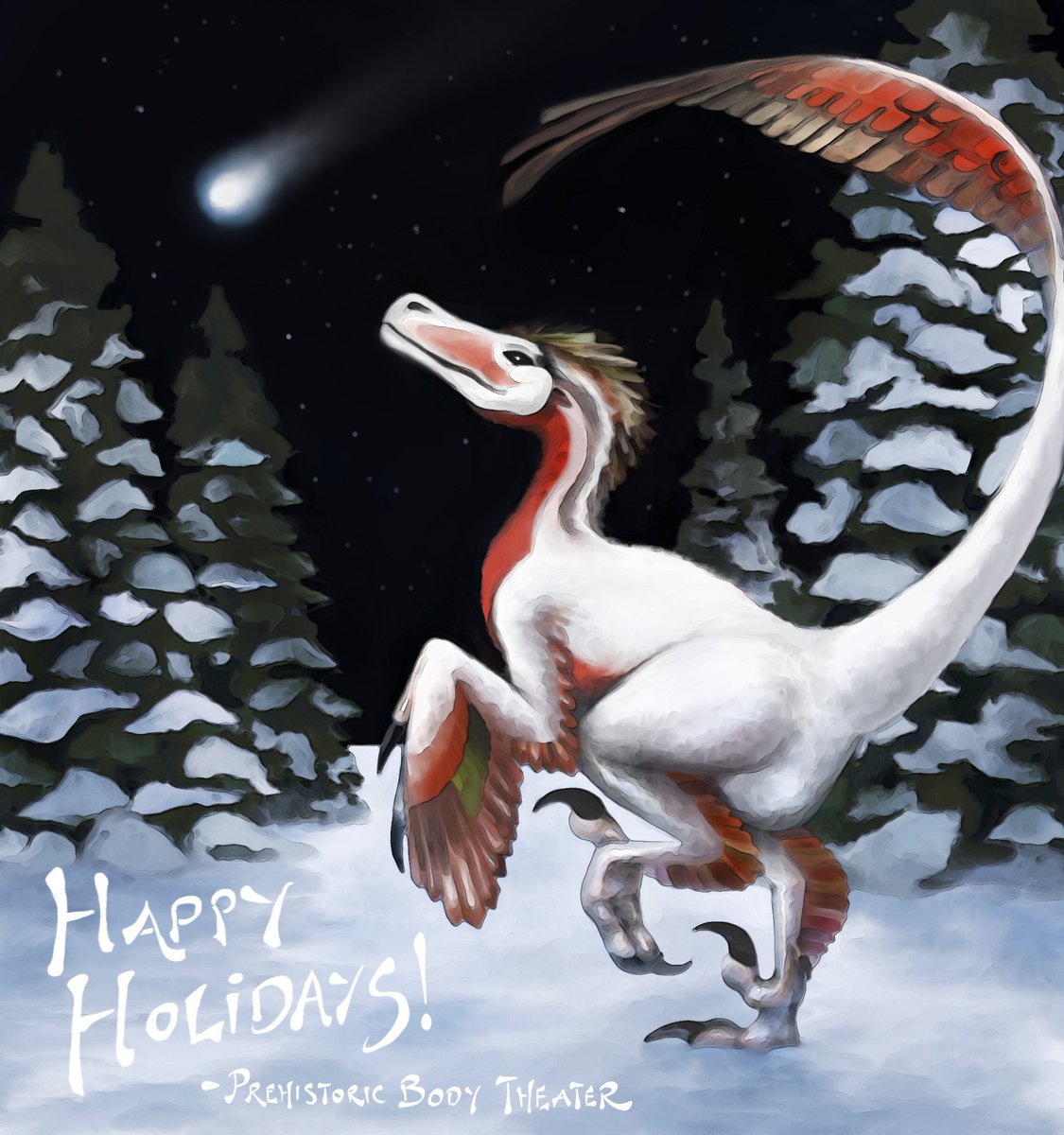 PrehistoricBody's tweet photo. Happy holidays from PBT! Merry Christmas to those celebrating, happy solstice to all, and happy Galungan to our Balinese friends! Enjoy the warmth in the darkest season, unless you are in the tropics like us! https://t.co/BDVGAyawFe