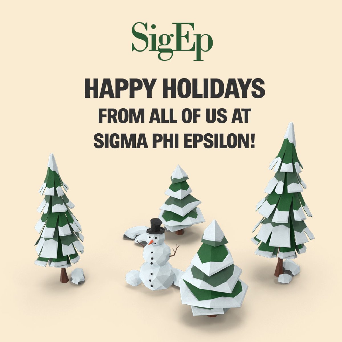 Merry Christmas and happy holidays to all of the brothers, volunteers, donors and friends who make Sigma Phi Epsilon the life-changing experience that is is today. May you feel the warmth of Brotherly Love this week and throughout 2019.