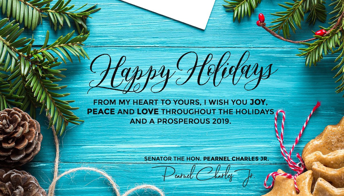 pcharlesjr's tweet photo. I encourage you to call to someone you have not spoken to in a while, mend a fence that was broken for too long and spread a positive energy to your family and friends for this Season. 2019 is an opportunity to be better. Grab it.
#pcharlesjr
#all4ja
#OneLove
#HappyHolidays https://t.co/UgLdJNu4l4