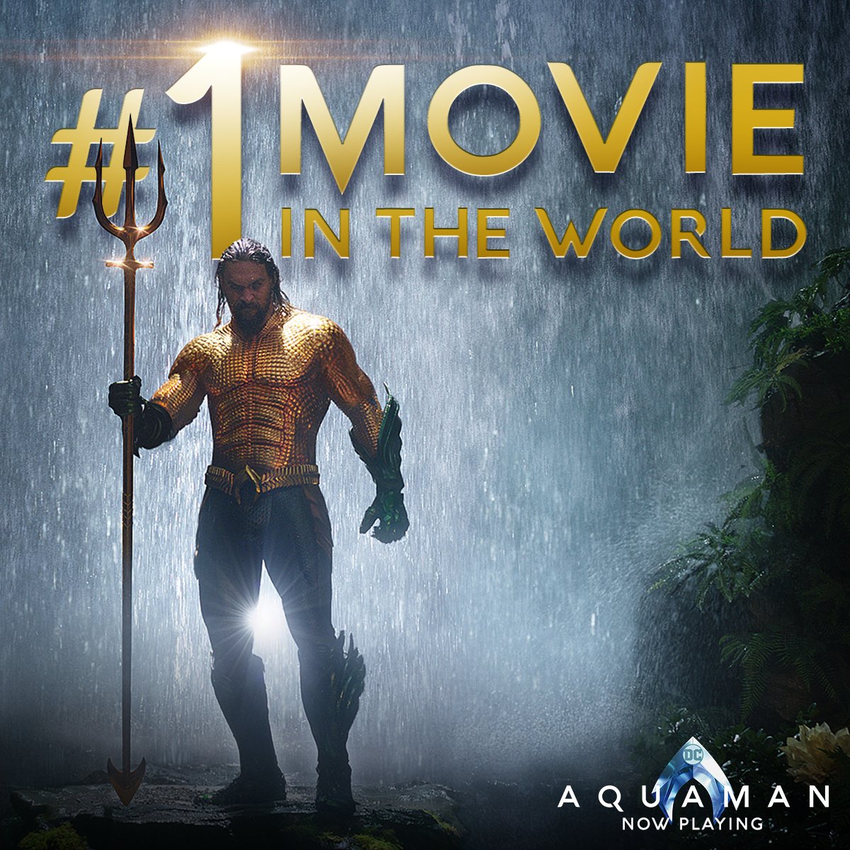 #Aquaman is the #1 Movie in the WORLD! See it in theaters and get tickets now: Fandango.com/AquamanMovie