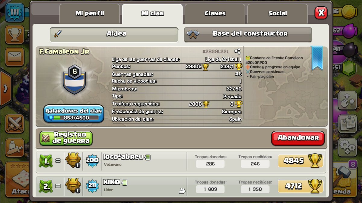CamaleonGaming_'s tweet photo. ¿Buscas clan de guerras continuas? ¿Tienes alguna segunda cuenta que no puedas tener en tu clan principal, y la juegas?
Nuestra cantera F.Camaleon jr busca jugadores guerreros, serios y comprometidos en guerras, para hacer guerras grandes y divertidas!! Interesados md https://t.co/R1486iQf8c
