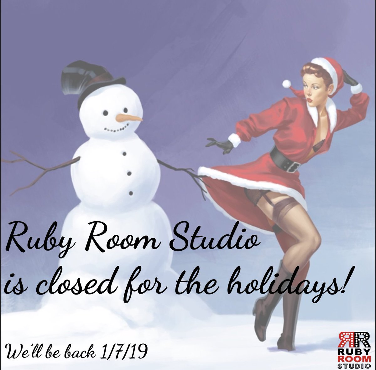 Merry Christmas from all of us at Ruby Room! We look forward to seeing you in the New year! 💋❤️