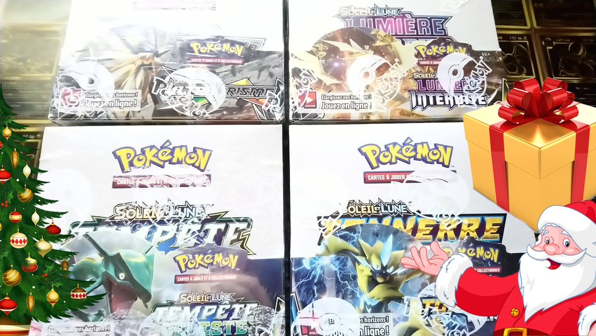 PokeBasement's tweet photo. Hello à tous ! =D Concours de Noël 2018 de PokeBasement, un display #pokemon de 2018 au choix à gagner ! Like et Retweet pour doubler les chances ! Pour bien comprendre, direction la dernière vidéo Youtube ! https://t.co/dKgmHSCDzm https://t.co/n2vlLCn8uo
