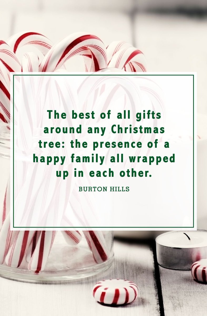 carlsmower's tweet photo. Merry Christmas! "The best of all gifts around any Christmas tree: the presence of a happy family all wrapped up in each other." - Burton Hills https://t.co/Y3MCbhSADq