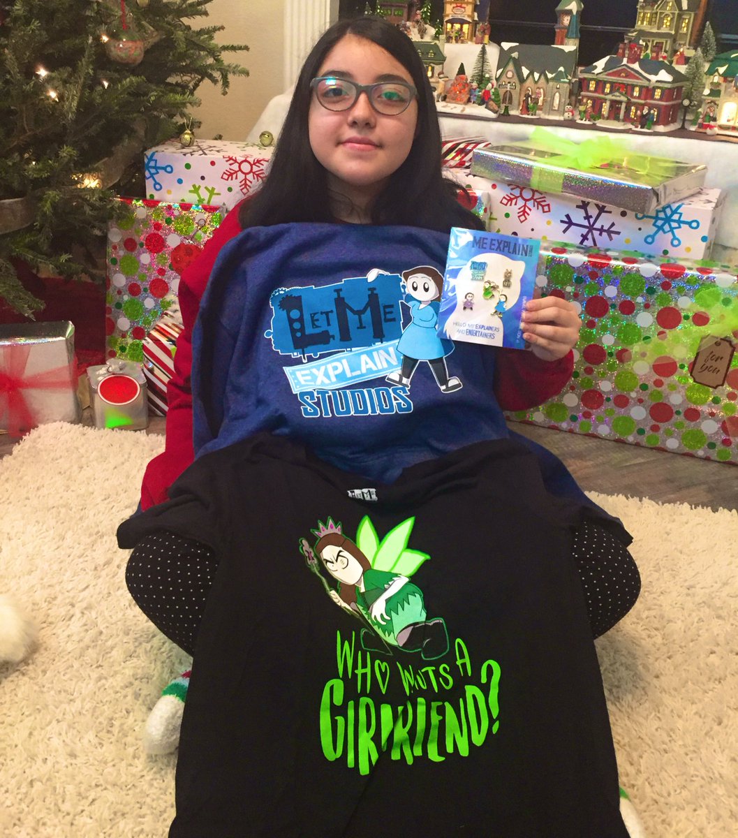 Lunafirehooper's tweet photo. Merry Christmas @_RebeccaParham look what I got for Christmas. Love it. Can’t wait to wear it to school. 🎄 hope to see you at PAX South. @LME_Studios #letmeexplainstudio #animator #youtube https://t.co/dZesZveLxT