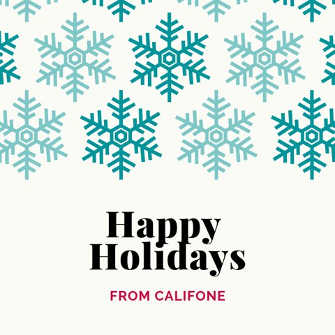 Season’s Greetings from the Califone team!