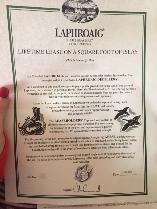 I have the best husband you guys. I&rsquo;M GOING TO ISLAY! 😯😄 https://t.co/tX8AO3wGL5