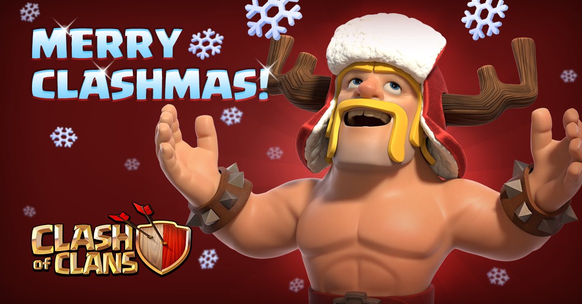 The Clash of Clans team wishes you a very merry festive season! Happy Clashmas, Chiefs! 🎅🏻🎄🎁