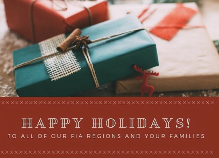 Merry Christmas and Happy Holidays to the #FiANation! #BetterTogether #FiAStrong