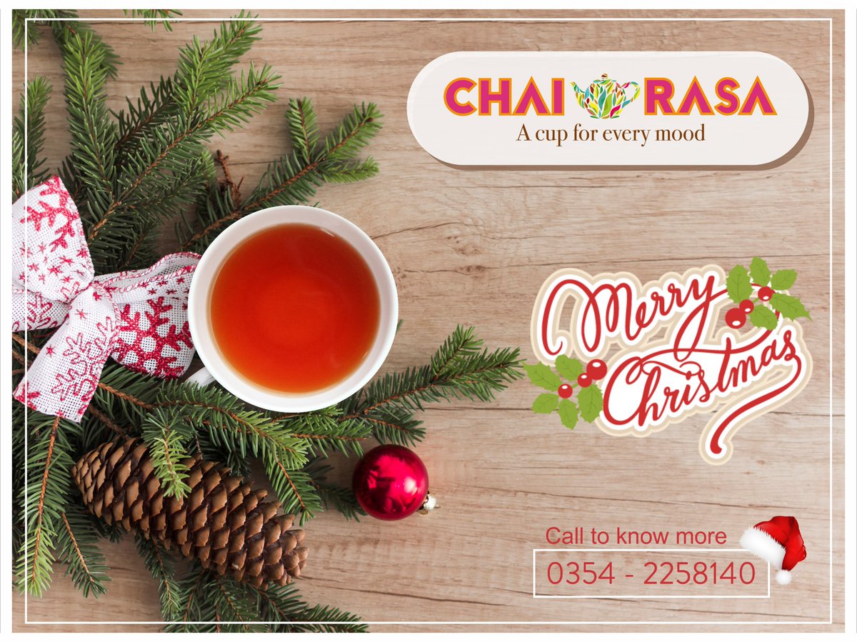 ChaiRasaCafe's tweet photo. May your Christmas be merry and bright! 

Wishing you a very Merry Christmas from all of us here at Chai Rasa!!!

#ChaiRasa #TeaCafe #MerryChristmas #Tea #HappyHolidays #TeaLovers https://t.co/Ta7E94YmC4
