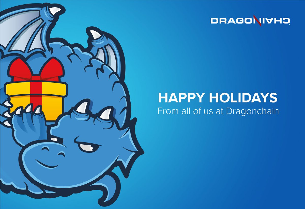 dragonchain's tweet image. Happy holidays from all of us at Dragonchain!