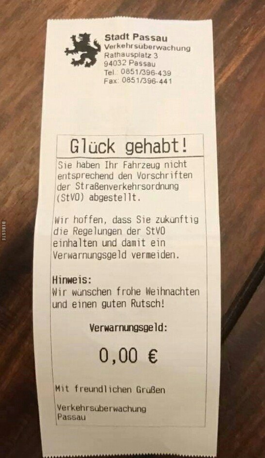 Das ist ja mal nett! 😊