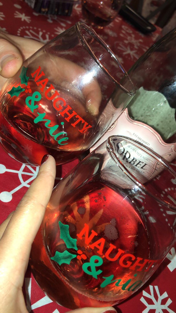 mrsbolgerxo's tweet image. Yes, we’re the couple with matching wine glasses 🎄🍷 @shaneb0o | #ourfirstchristmas