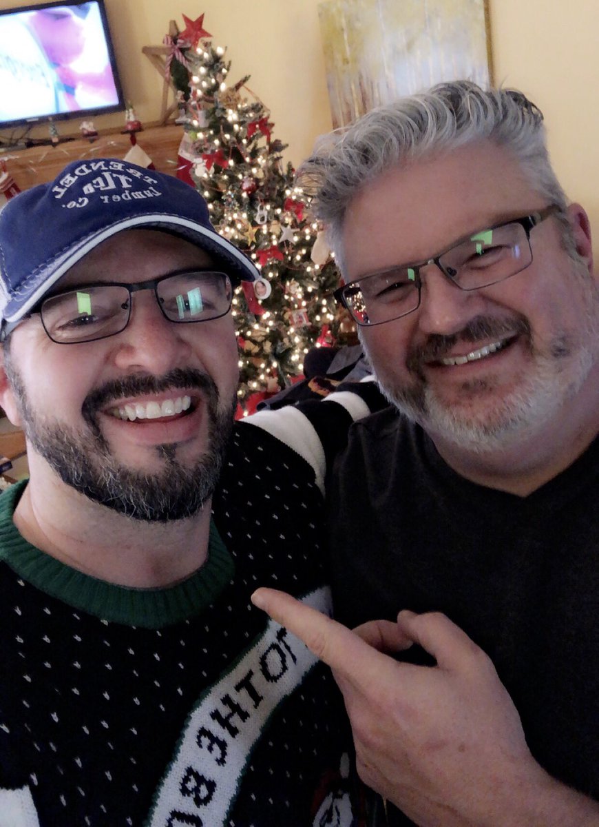 BdogWrestling's tweet photo. Christmas Day visit with the Silver Fox #BCLegend Even had to put on my Trendel Lumber Co. hat, 33 years of awesome friendship & great times! @B_Town_Sands https://t.co/wP6yTCBsHQ