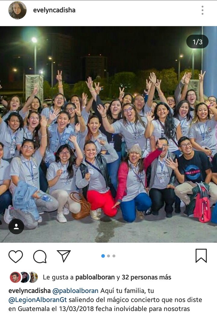 evelyncadisha's tweet photo. Mi momento más memorable de este año fue… #FelizAñoNuevo #Recuerdos2018 @pabloalboran @LegionAlboranGt #TourPrometo #13marzo2018 Nada como haberte tenido con nosotras éste año, ahora esperámos nuestro regalo para el siguiente #tourprometo2019 😍😍 #tourprometoguatemala2019 https://t.co/aGKJ7Km44Z