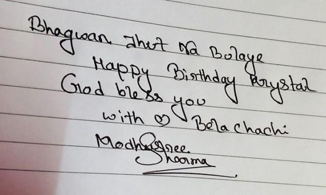 Kritstwit's tweet image. Couldn't believe she took out time for writing this for me...thank you so much @MadhusreeSharma
this becomes memorable forever lots of love and hugs 😘♥️🤗
#MyDayMadeSpecial
#HandWrittenNote 😍
#BelaChachiIsLove